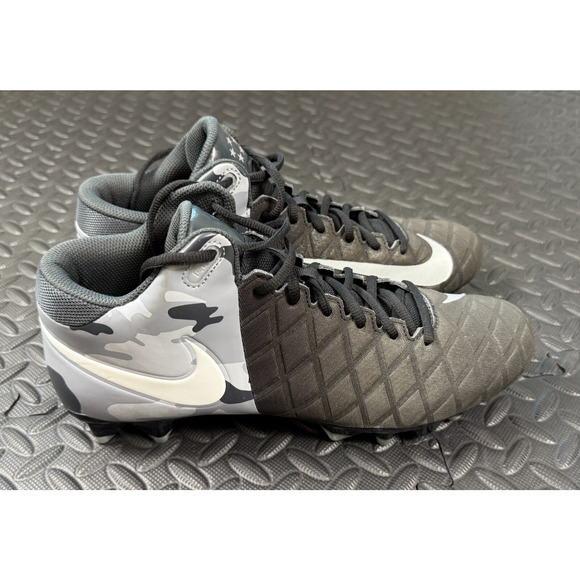 Nike Mens Sz 12 Field General Pro TD Mid Football Cleats 833386-006 Black/Grey - Picture 3 of 9
